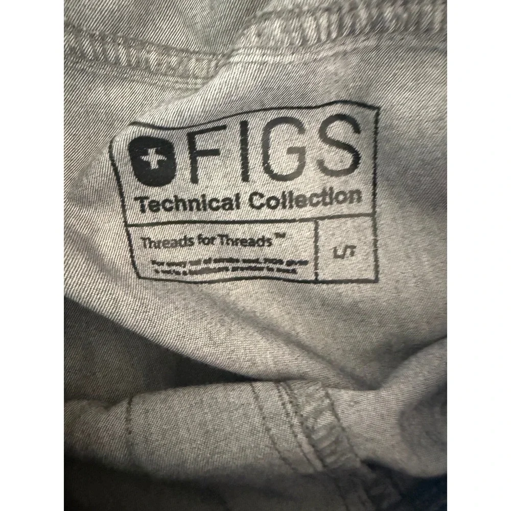 FIGS Womens Kade‎ Scrub Pants Size L Tall Drawstring Graphite Grey Technical